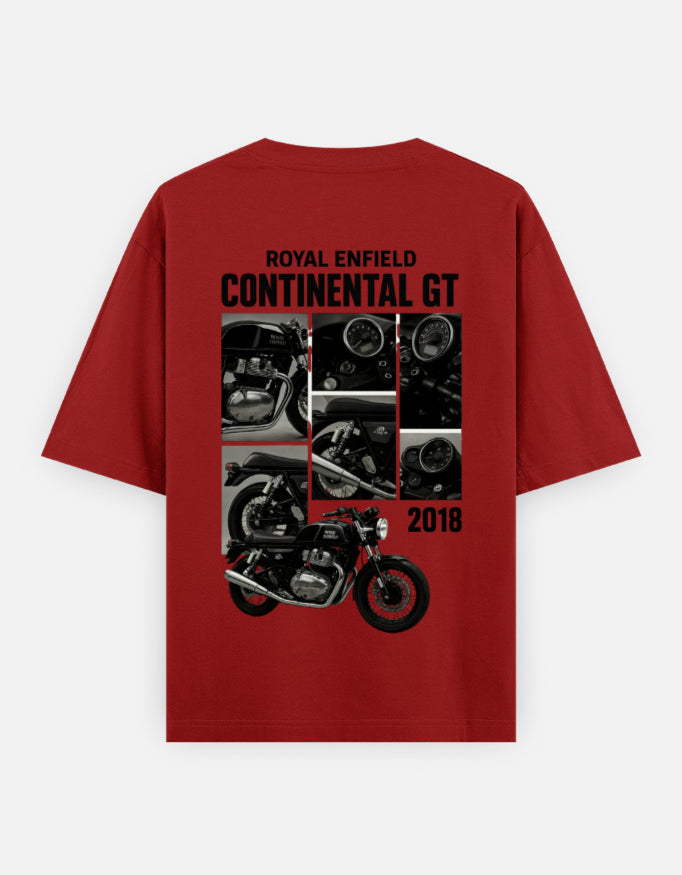 Oversized Continental GT 650 Graphic | 100% Cotton Tees | HarunRider